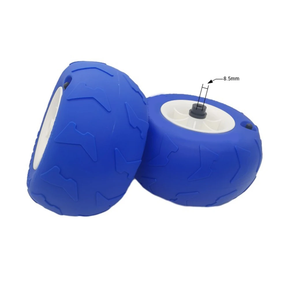 For Beach Cart Balloon Tire Beach Trolley Wheel Blue Wide Tread Surfacing Soft Inflatable Tyre Easy To Install