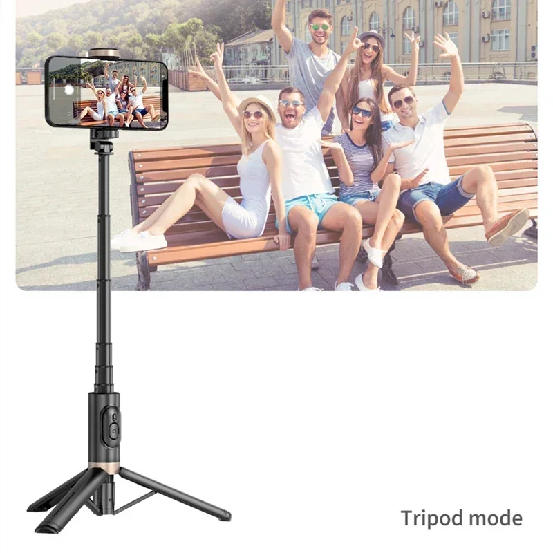 Bluetooth Selfie Stick  Foldable Wireless Tripod with Bluetooth Shutter Monopod Live Photograph for iPhone 15 14 Samsung S24 S23