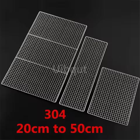 304 stainless steel bbq Mat net Grid Shape Square Rectangle Grill Grilling Mesh Wire Net Outdoor Cooking barbecue accessories