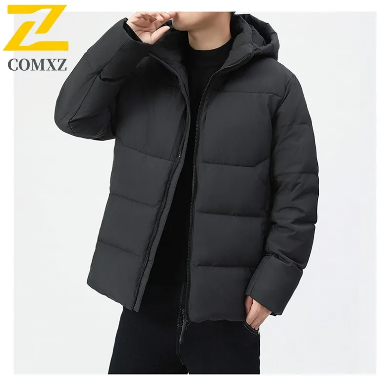 COMXZ 2025 الخريف الشتاء الاتجاه الجديد معطف القطن الموضة عادية تنوعا الحرارية سميكة أسفل سترة مقاوم للماء والرياح #3
