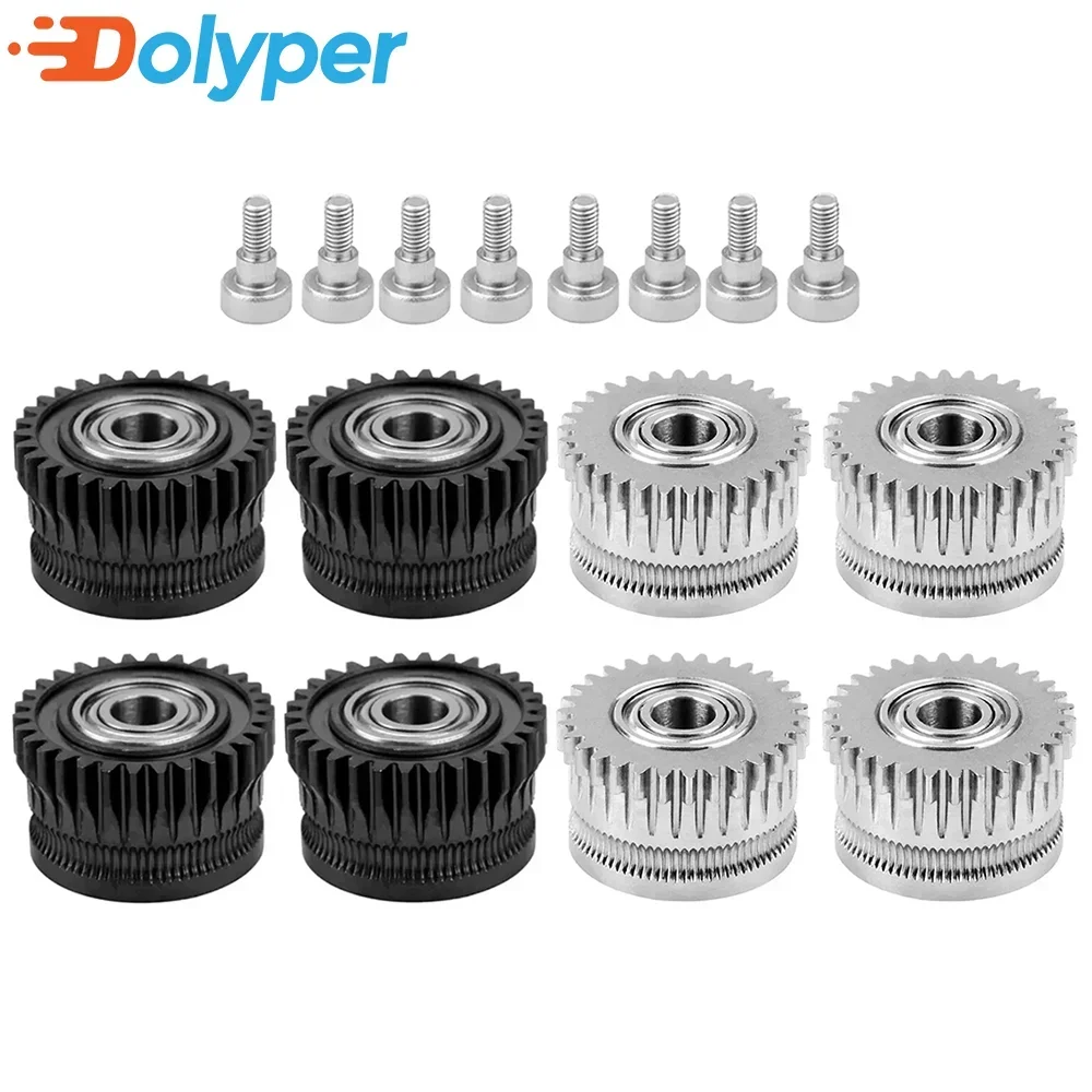 1-4set K1C EXtruder GEAR All Metal Filament Drive Gear for Creality K1/K1 Max EXTRUDER GEAR Belt Nickel-Plated High Hardnes Wear