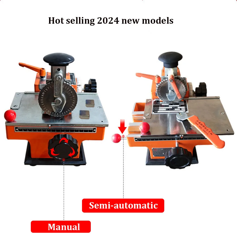 Manual/semi-automatic metal tag marking machine is suitable for iron/aluminum/stainless steel digit and letter marking machines