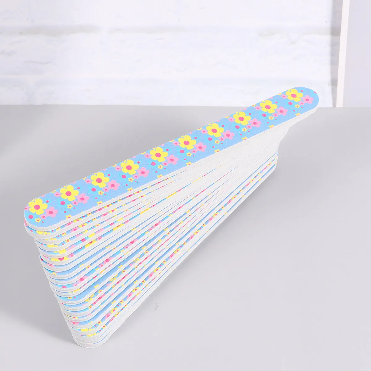20Pcs Nail File Double Sided Colorful Eva PP Sandpaper Manicure Tool for Nail Grinding Surface Sanding Extensions
