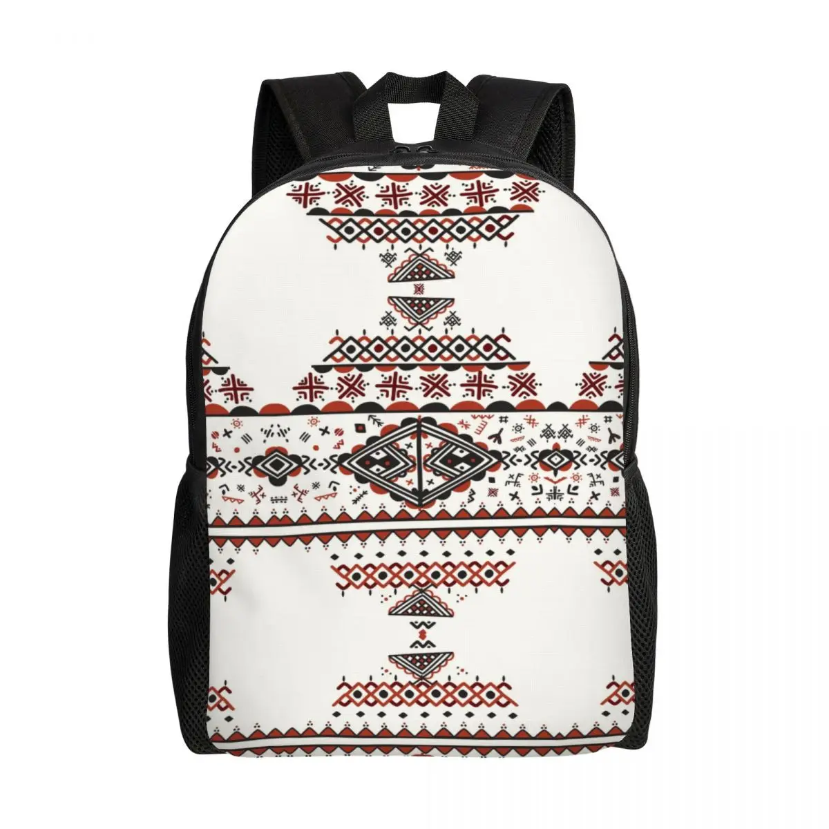 Custom Kabyle Amazigh Pattern Backpacks for Women Men School College Students Bookbag Fits 15 Inch Laptop Berber Art Symbol Bags