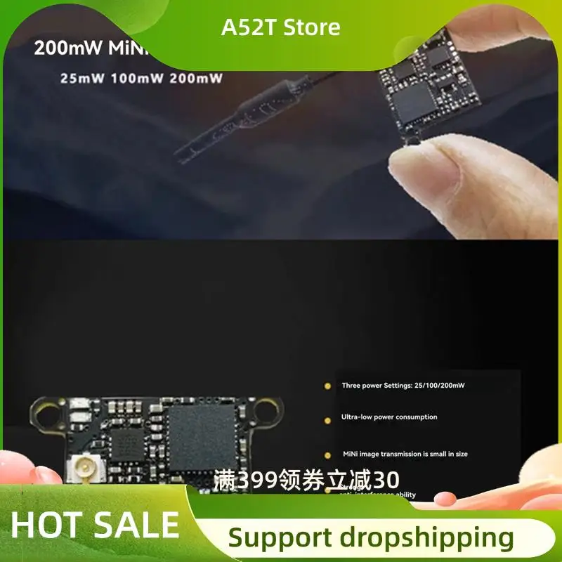 

A52T 5,8G 200Mw VTX 48CH аналоговый видеопередатчик 25 МВт/100 МВт/200 МВт Регулируемая мощность VTX для FPV RC Drone