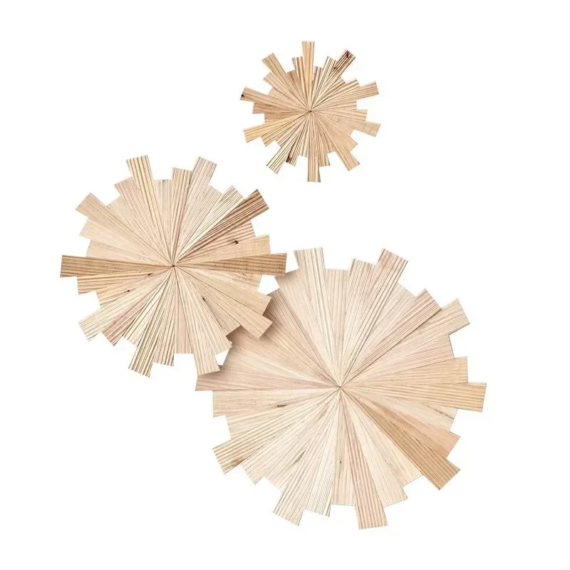 

Nordic solid wood creative wall decoration, wall decoration, dining room entrance wall soft decoration, three-dimensional