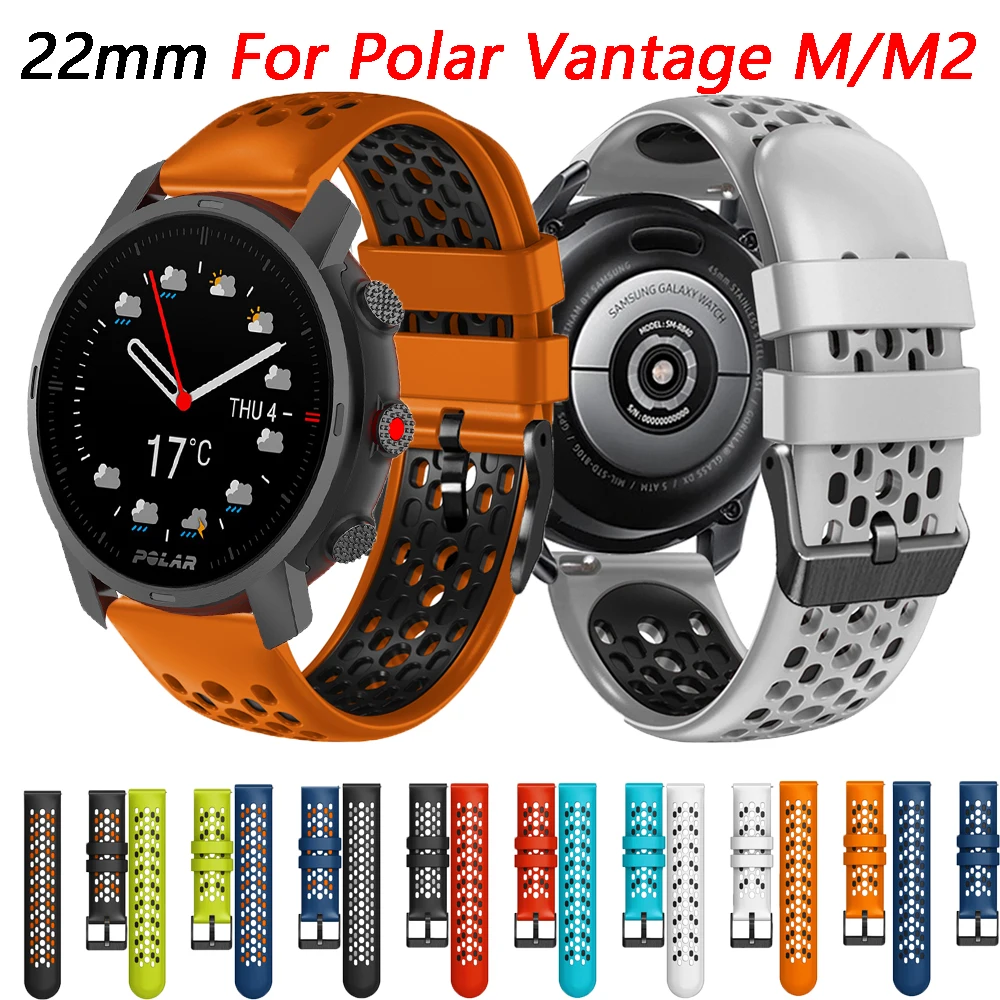 Silicone Wristband Strap for Polar Grit X/Vantage M M2 Sports Smart Watch Replacement Watchband Bracelet For Polar Grit X Pro