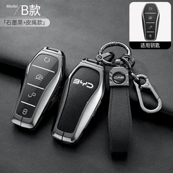 Car Key Case Holder Cover Buckle For BYD Atto 3 Han EV Dolphin Durable Second Song Pro Tang Dm QIn PLUS MAX Yuan Key Protective