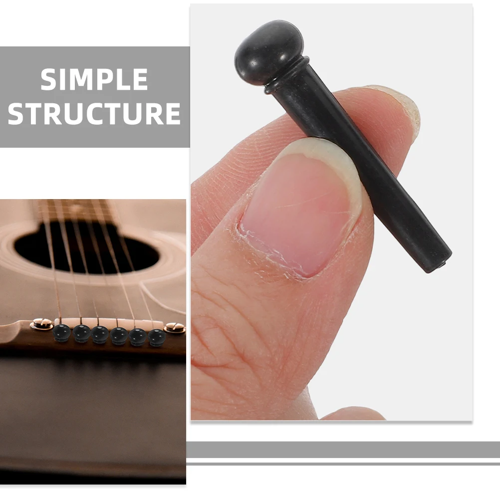 

12 Pcs String Nail Accessories Acoustic Guitar Bridge Parts Pins for Holder Pegs