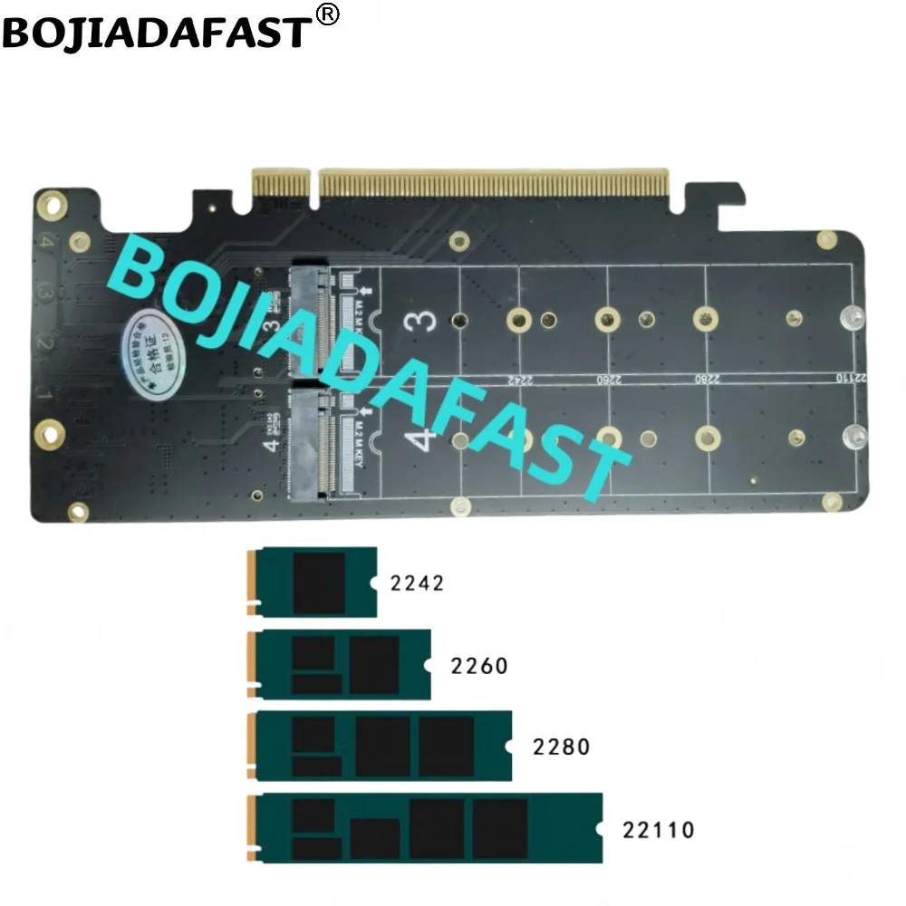 Imagem -04 - Placa de Expansão Pci Express Pci-e 4.0 16x a Chave Ngff M.2-m 2242 2260 2280 22110 m2 Nvme Adaptador Conversor Ssd