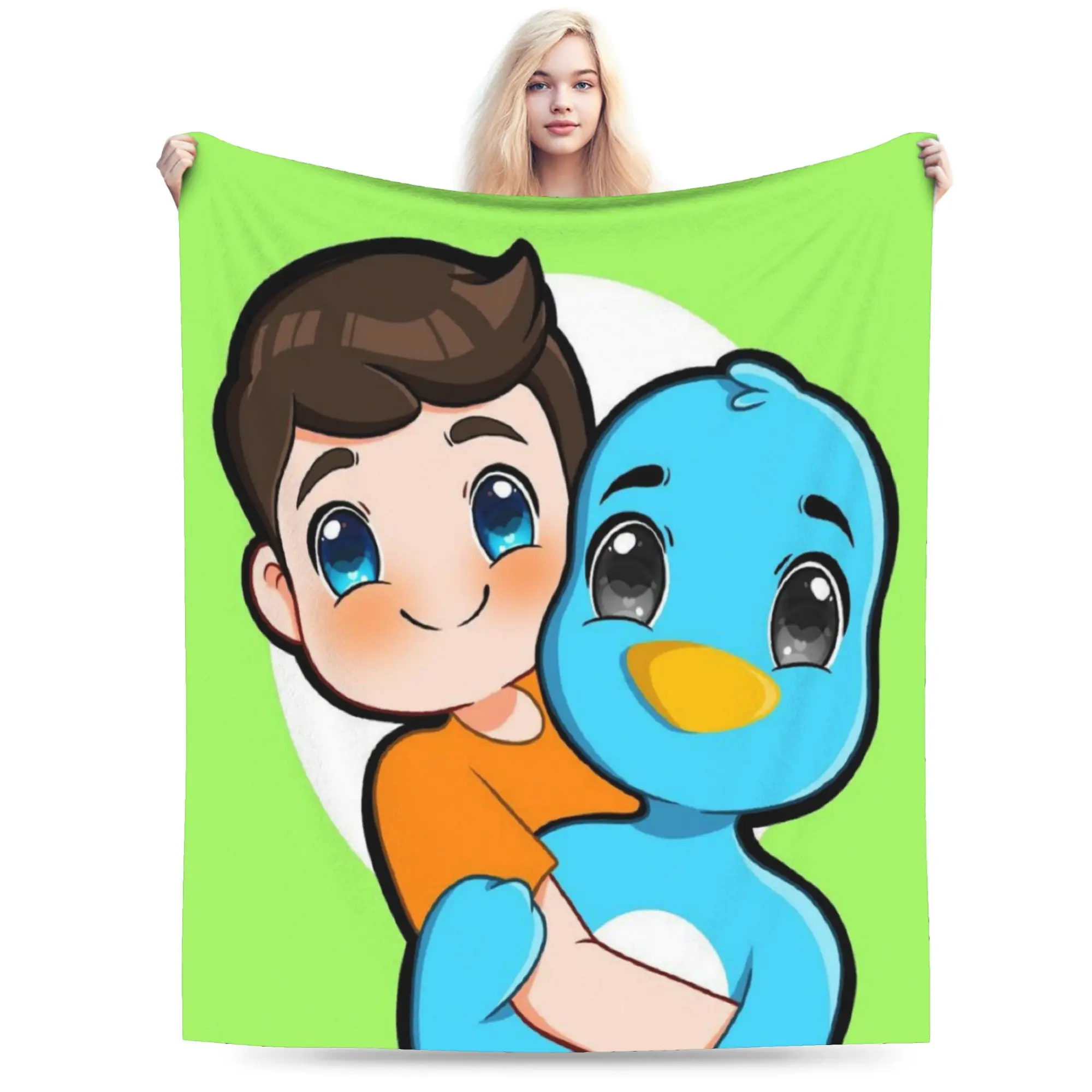 Comfortable milo and chip Blanket Merch Sofa Decorative  Blanket Throw Super Warm Flannel for Office