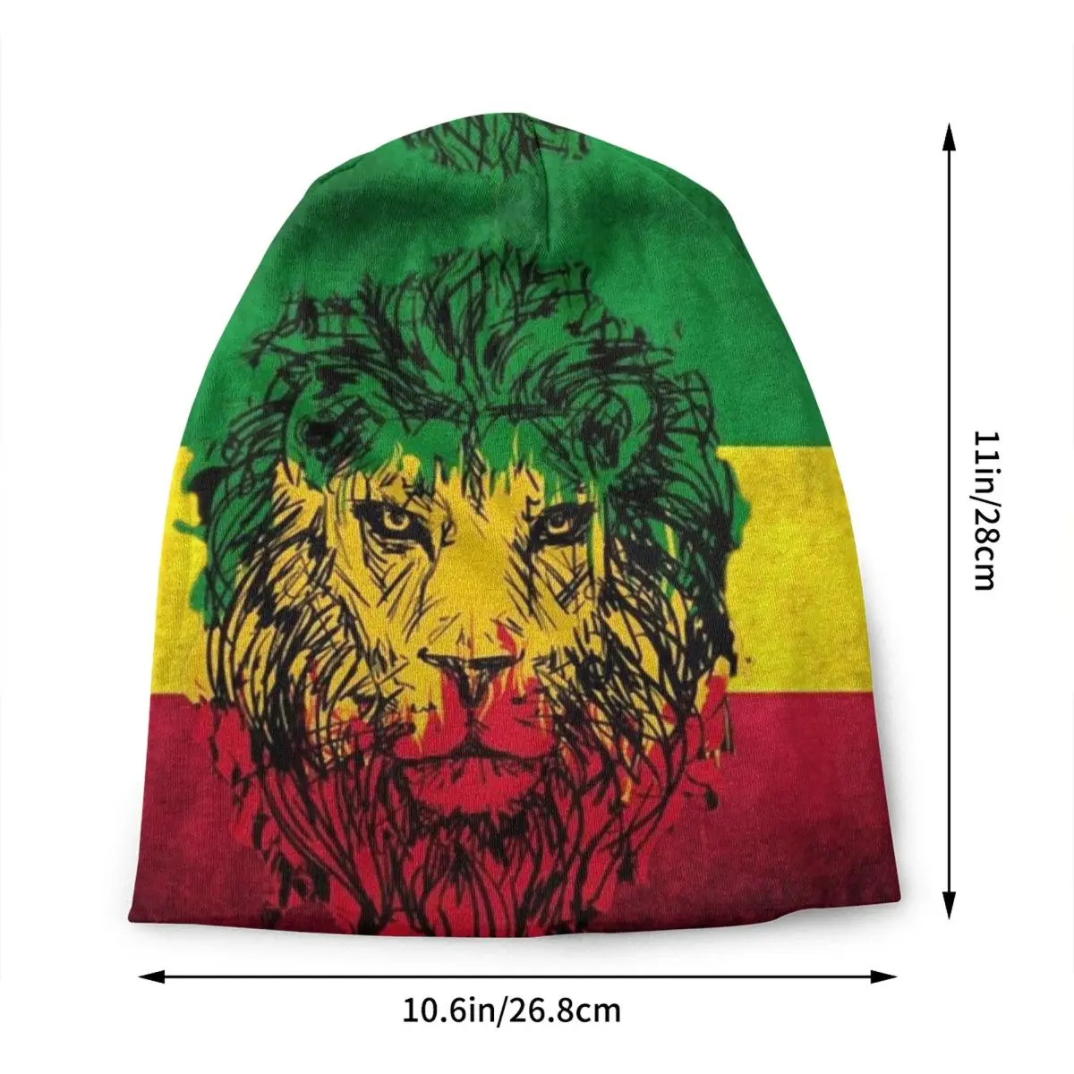 Custom Lion Of Judah Rasta Jamaica Reggae Skullies Beanies Caps Unisex Winter Warm Knitting Hat Women Men Cool Adult Bonnet Hats