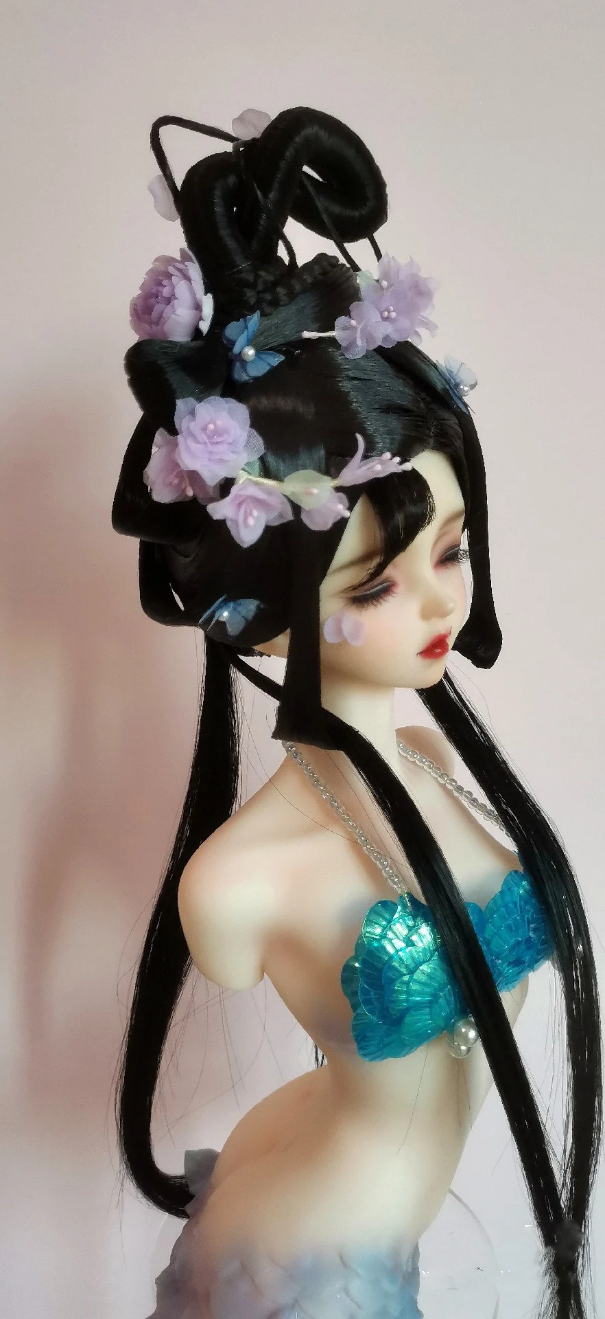1/3 Ancient Costume BJD Wig Doll Accessories Hanfu Antique Style Hair Retro Wigs For BJD/SD SD13 Big Girl SSDF C1663