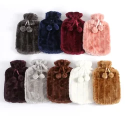 1PC 2L Removable Hot Water Bottle Bag Plush Cover Winter Protective Case Heat Preservation Covers Soft Warm Anti Cold Portable