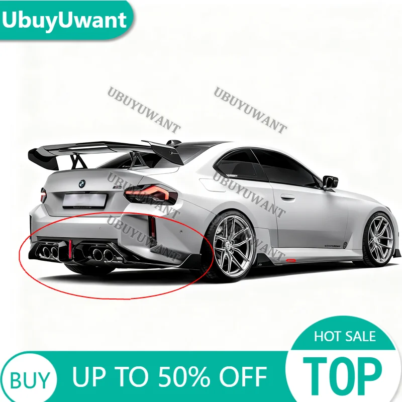 

For BMW 2 Series G87 M2 Coupe 2020-2025 REAL CARBON FIBER Back lip Car Rear Bumper Diffuser Rear Splitters Spoiler
