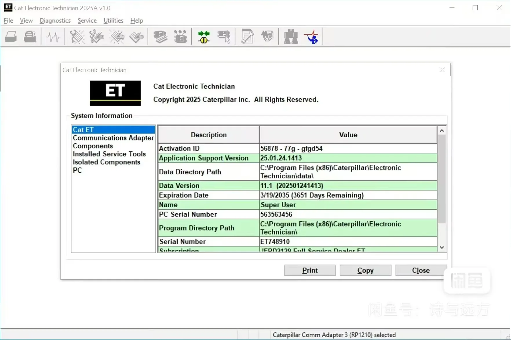 Picture 7: Perkins EST 2025A V1.0 Engines and Generators Diagnostic Software 1PC Installation Service