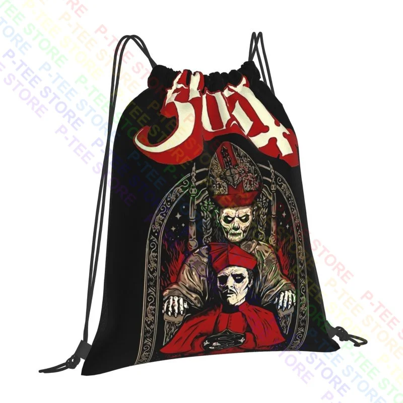 Ghost Cardinal Copia Petite Metal Music Drawstring Bags Gym Bag School Shoe Bag Eco Friendly Outdoor Running