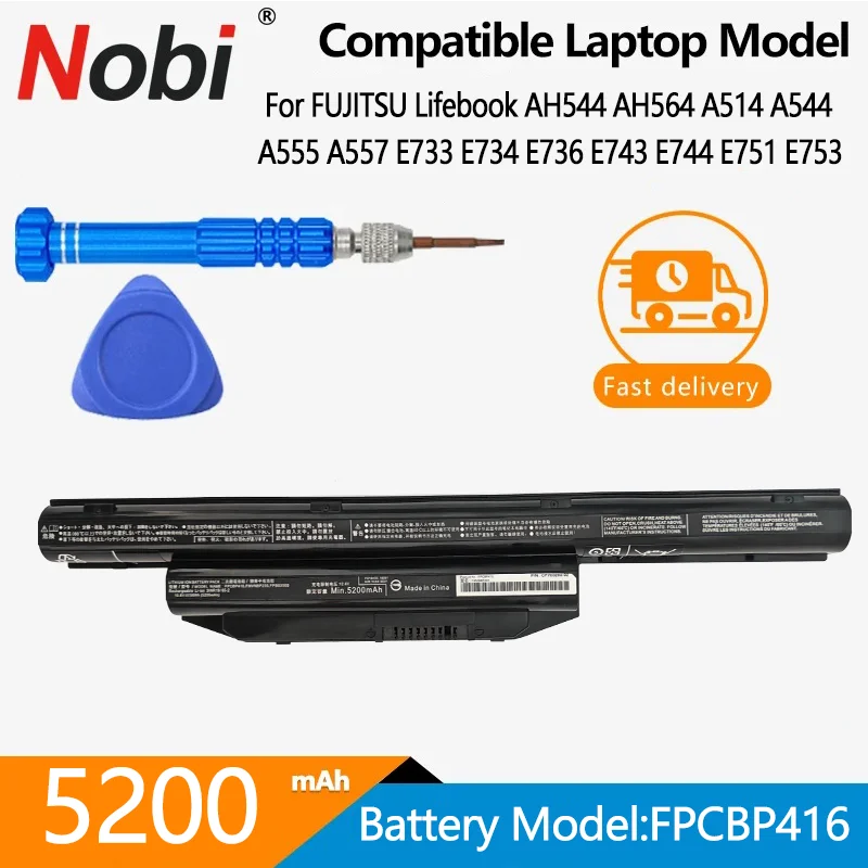 

NOBI FPCBP416 Laptop Battery for FUJITSU Lifebook AH544 AH564 A514 A544 A555 A557 E733 E734 E736 E743 E744 E751 E753