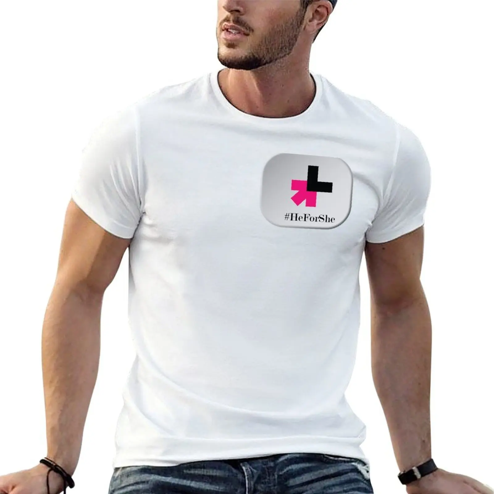 

#HeForShe ||#HeForShe show your support for the movement! T-Shirt man t shirt heavy cotton T-Shirt