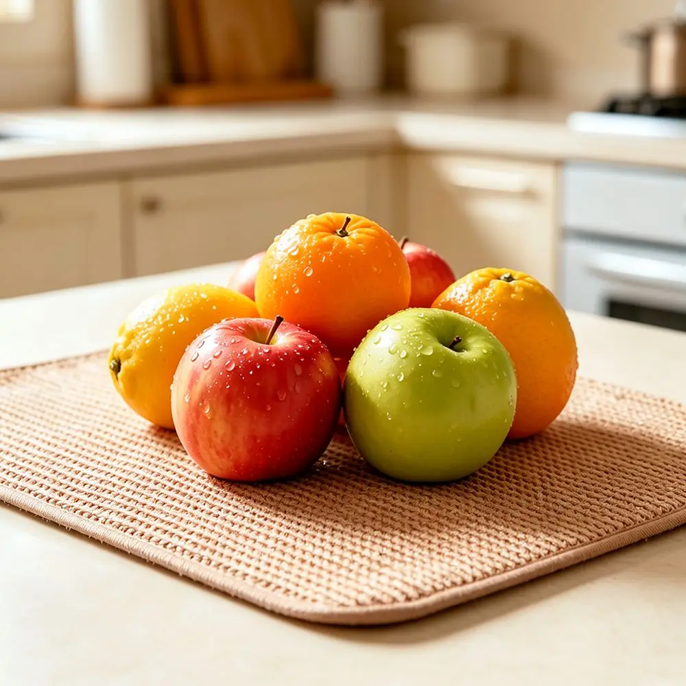 Microfiber Dish Drying Mat Kitchen Tableware Drainer Pad Heat Resistant Countertop Protector Ins Style For Home Decor