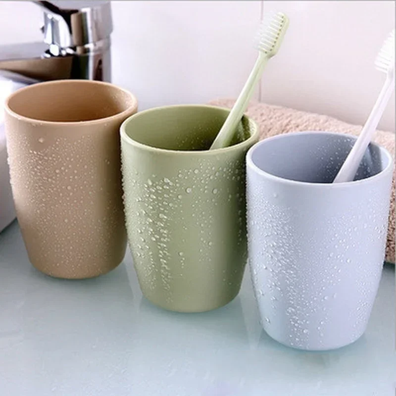 2026 Simple And Fresh Couple Brushing Cup Thickened Round Mouthwash Cup Plastic Water Cup Wash Cup Brushing Tooth Cylinder