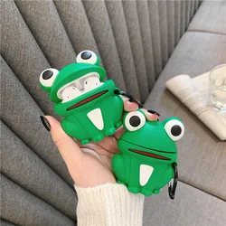 Cute 3D Cartoon Green Frog For Airpods Pro 2 Case,Bluetooth Protective Earphone Silicone Cover For Airpods Pro Case Funda