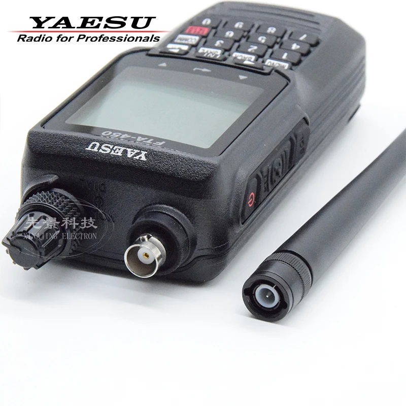 Mesa portátil de aviação YAESU FTA-450L 5W de saída de energia suporta sistema ILS e VOR