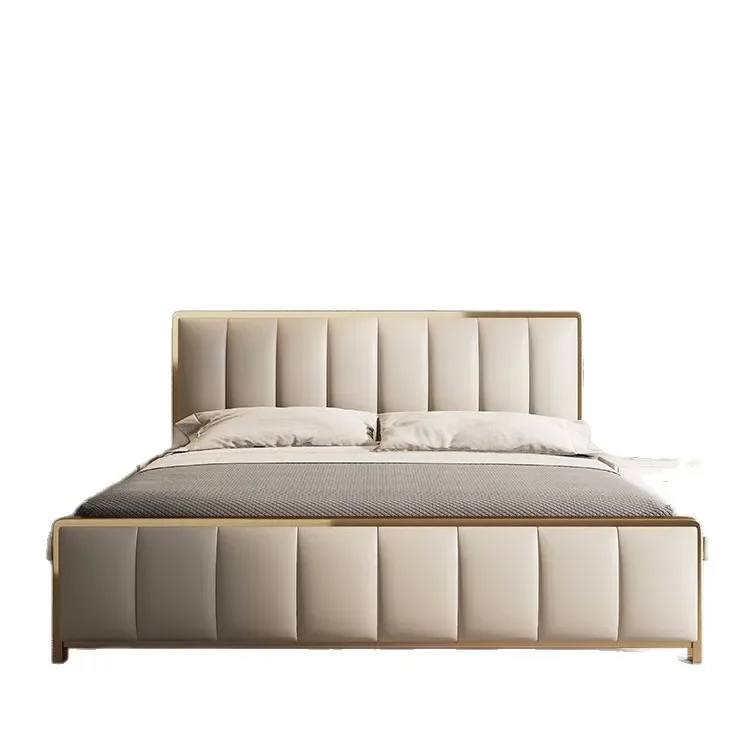 

2025 new model, modern simplicity, minimalism, double bed, Nordic light luxury