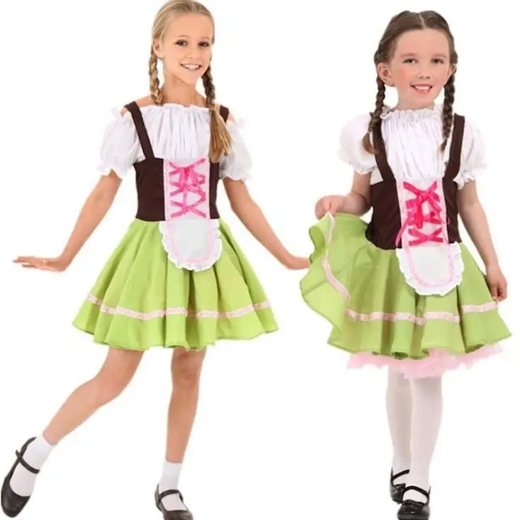 جديد أزياء الهالوين لمهرجان البيرة ملابس خادمة الأطفال ملابس متطابقة بين الوالدين والطفل أداء المدرسة الابتدائية دكتور