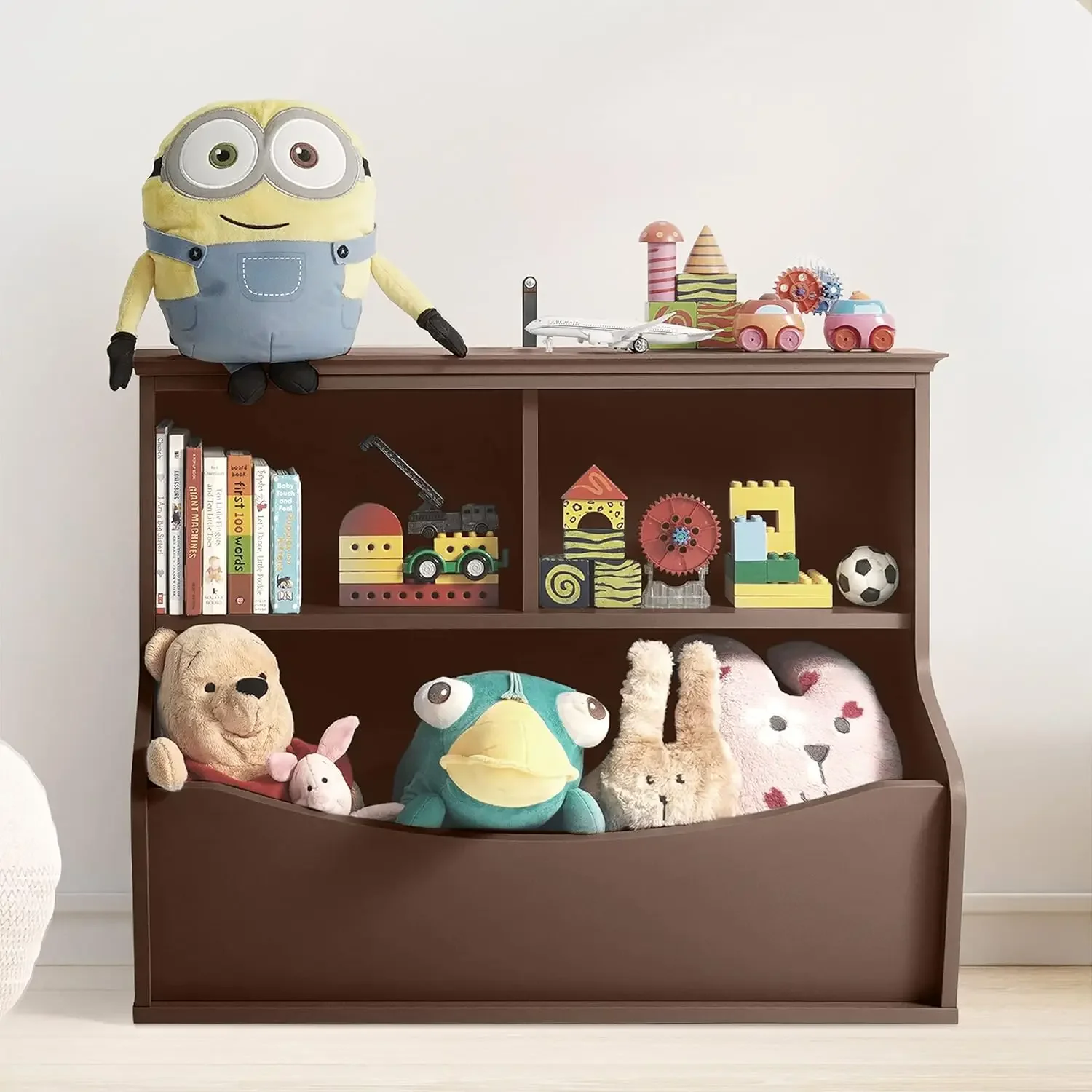 Kids' Toy  Organizer, Open  , Book and Toy  Cabinet, Book and Toy Storage