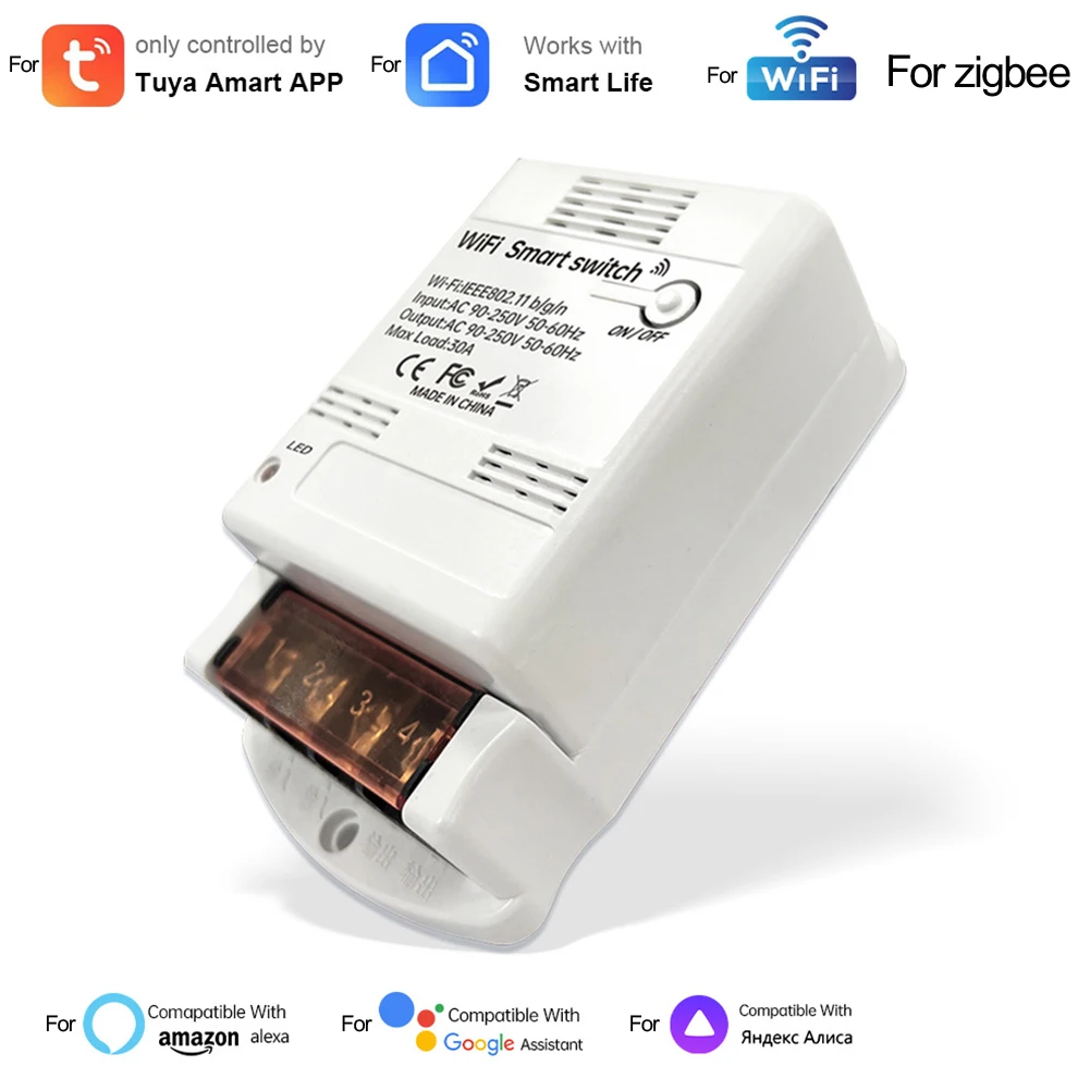 واي فاي تمكين التحكم عن بعد التبديل التحكم عن بعد 2.4G تردد 30A ماكس الحالي 433 ميجا هرتز التردد عن بعد