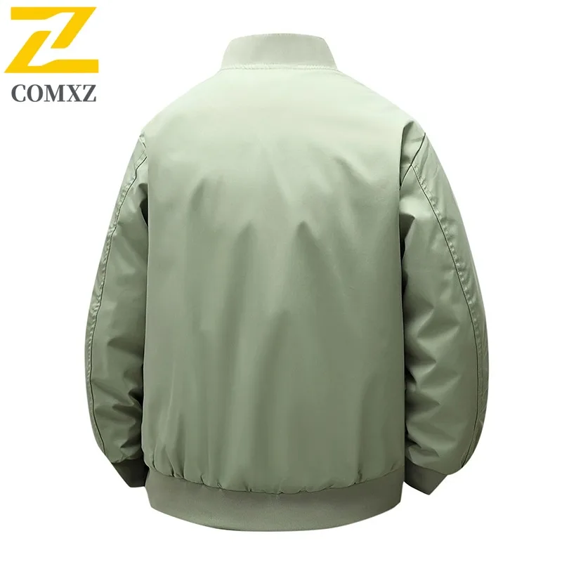 COMXZ Men Jacket New Breathable Solid Color Wrinkle Resistant Outdoor Travel Camping Windbreaker Jackets Autumn Sports Outerwear