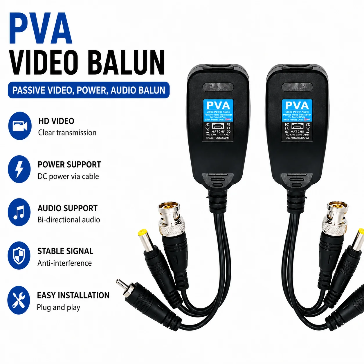 transceptor-de-video-pva-balun-passivo-para-cftv-adaptador-de-transmissao-de-video-hd-energia-e-Audio-para-cameras-ahd-tvi-cvi-dvr-e-cabo-bnc