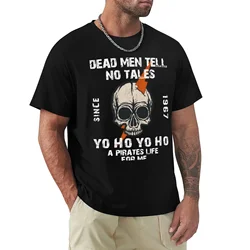 Pirates Skull Crossed Swords Dead Men Tell No Tales Halloween T-Shirt summer top tops fitted t shirts for men