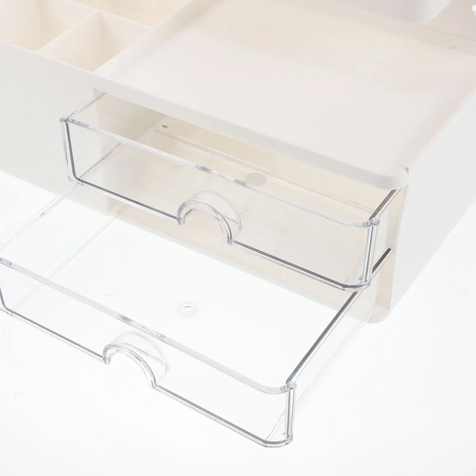 Multifunctional Bunny Desk Organizer Pegboard Storage Box with Drawers Desktop Accessories Organizer for Office Dorm Rv