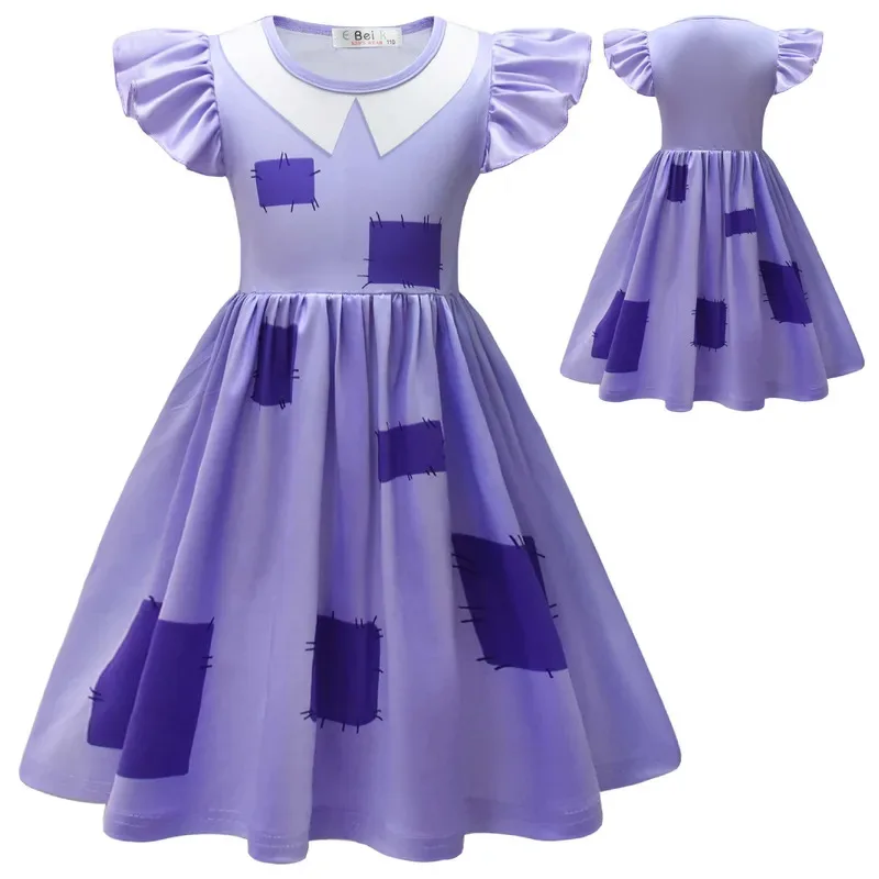 wiwiwi 123Cartoon L'incredibile Circo Digitale Neonate Abiti Bambini Pomni Ragatha Jax Costume Cosplay Bambini Fly Sleeve Casua