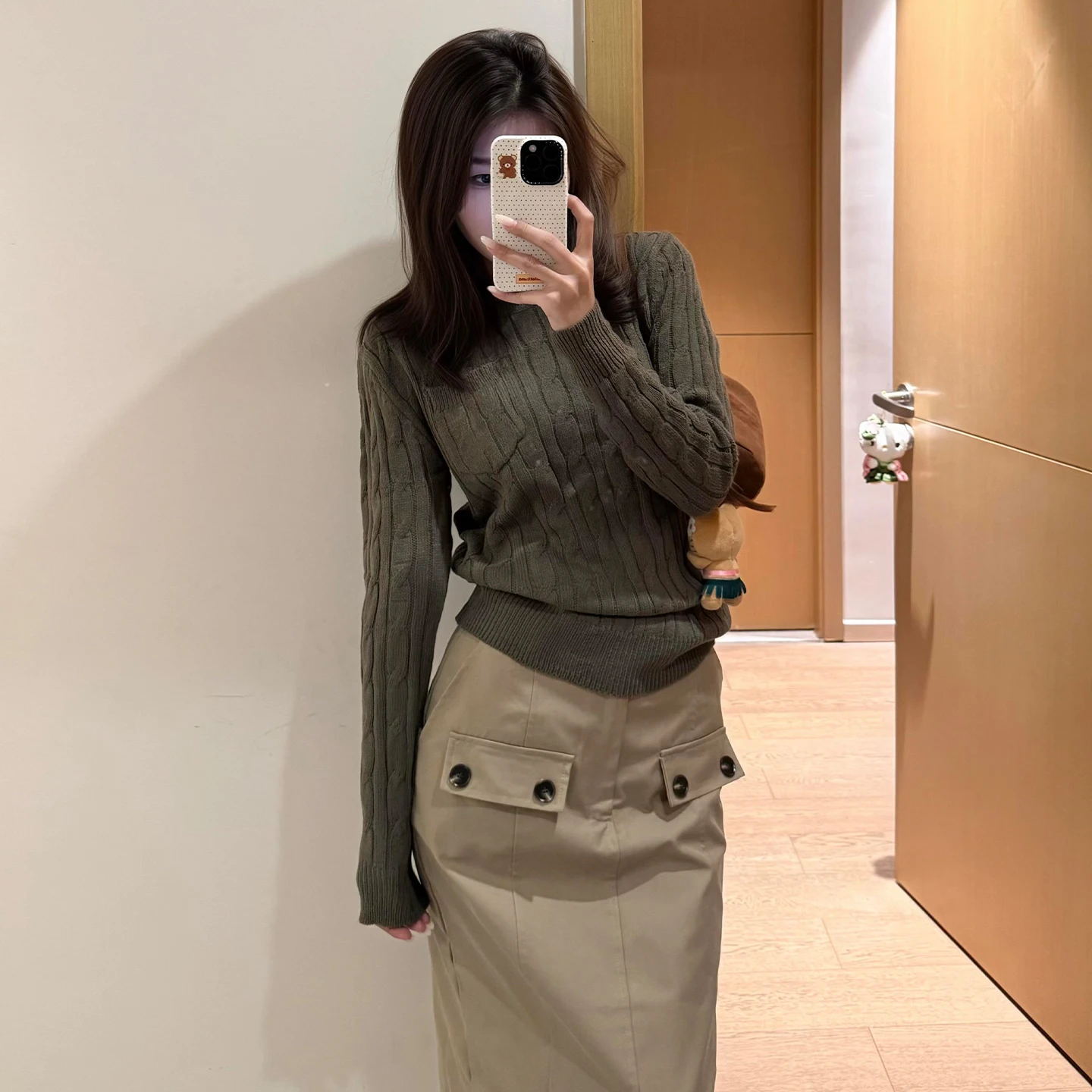 

Women Irregular High Neck Sweater Korean Retro Casual Long Sleeve Knit Top Versatile Autumn Winter Fashion Pullover