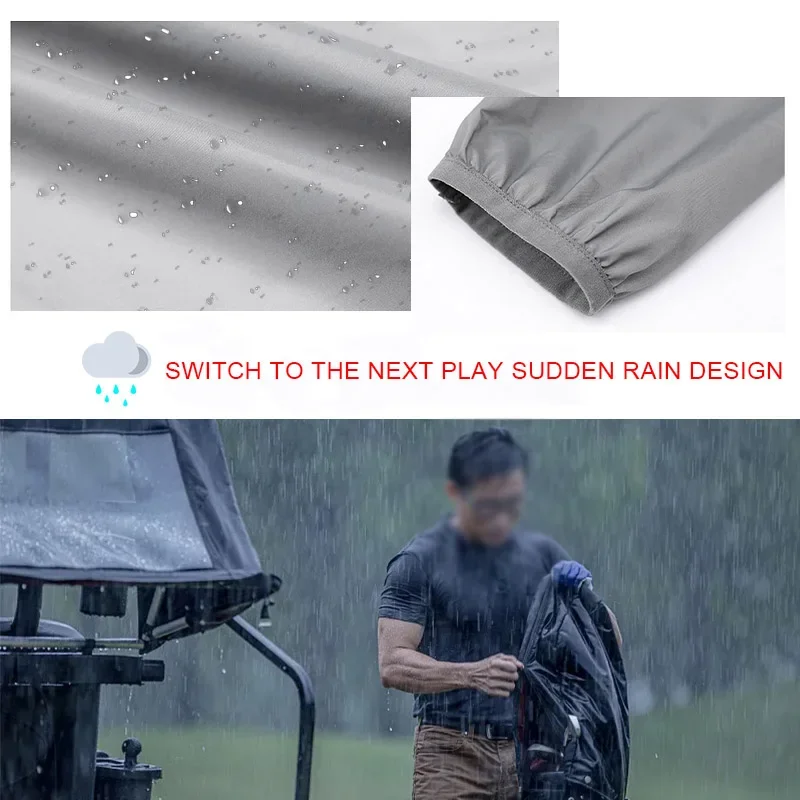 Golf Raincoat Rain Jacket Waterproof Lightweight Quick-Dry UV Sun Protection Breathable Outdoor Sports Men Women Golfing Apparel