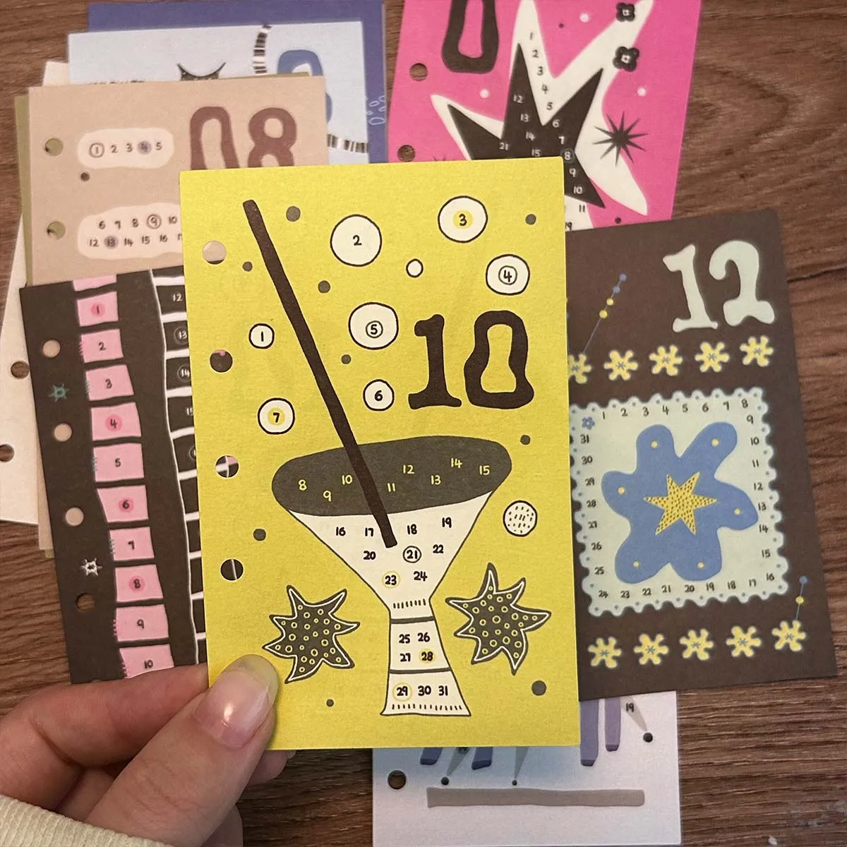 M5 12 Sheet Loose Leaf Monthly Calendar Notebook Refill Spiral Binder Inner Page Monthly To Do Line Inside Paper Stationery