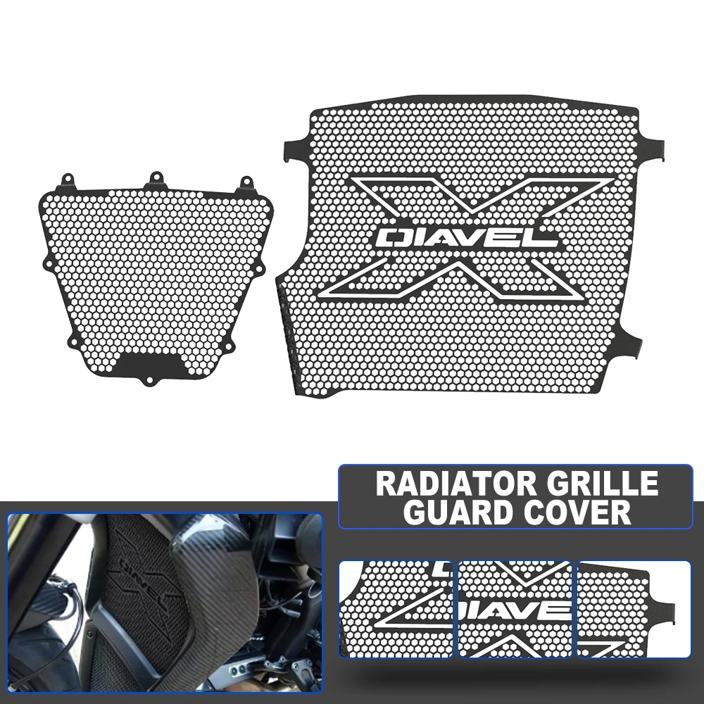 

For Ducati XDiavel S Nera Dark Black Star 2022 2023 2024 Motorcycle Radiator And Oil Cooler Guard Set Motorcycle Accessories