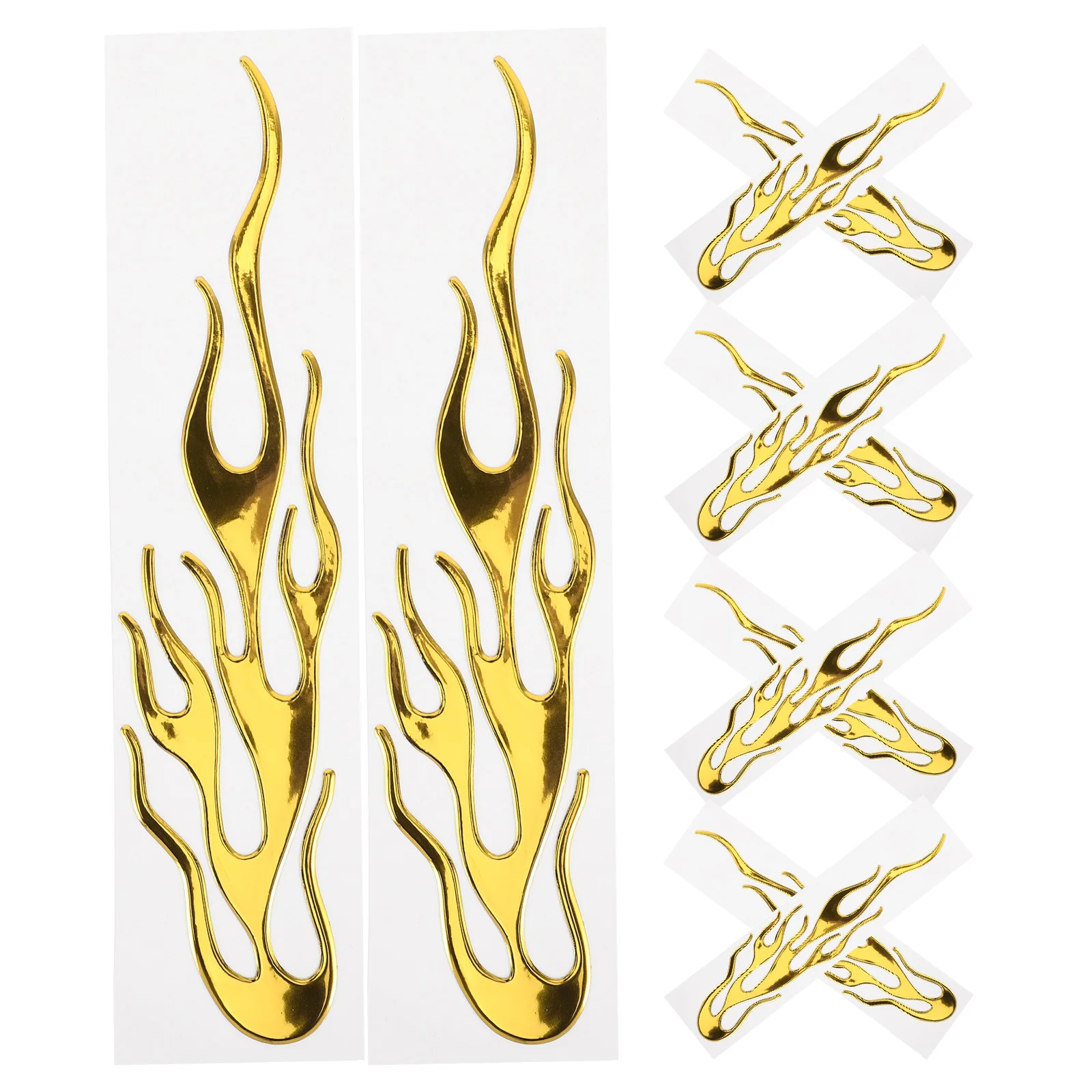 

10Pcs Motorcycle Flame Decals PVC Durable Waterproof Stickers Decorative Vehicle Auto Car Motorbike Flame Stickers
