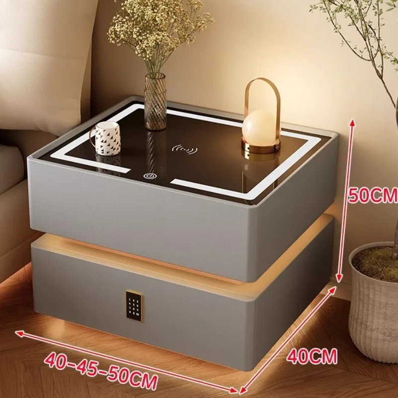 Item Organizer Nightstand White Lamp Phone Charger Funny Nightstand Minimalist Floor Table De Chevet Furniture Accessories