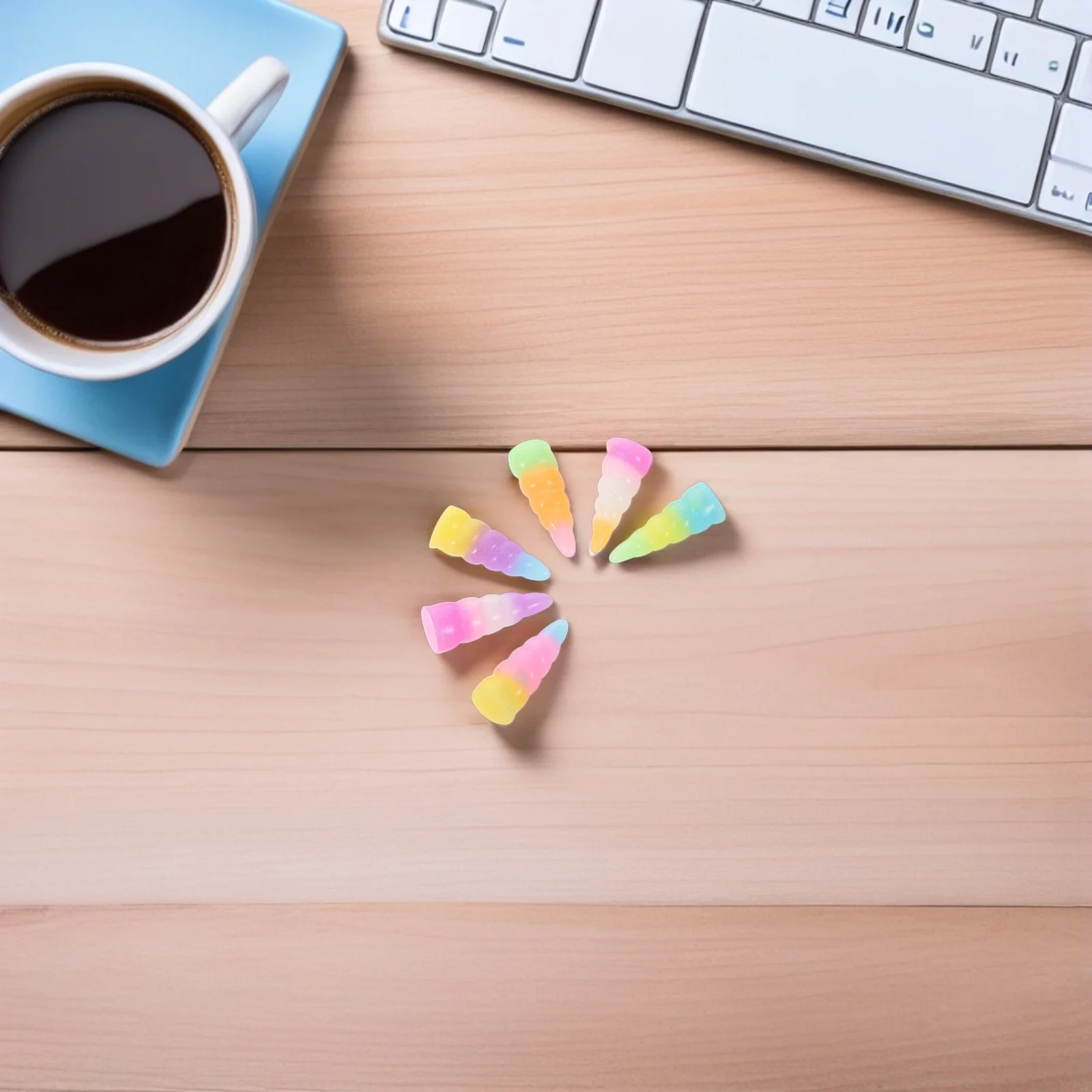 

30pcs Hair Clips Accessories Unicorn Horn Craft Kit Resin Diy Hairpieces For Party Carnival Cosplay Decorations