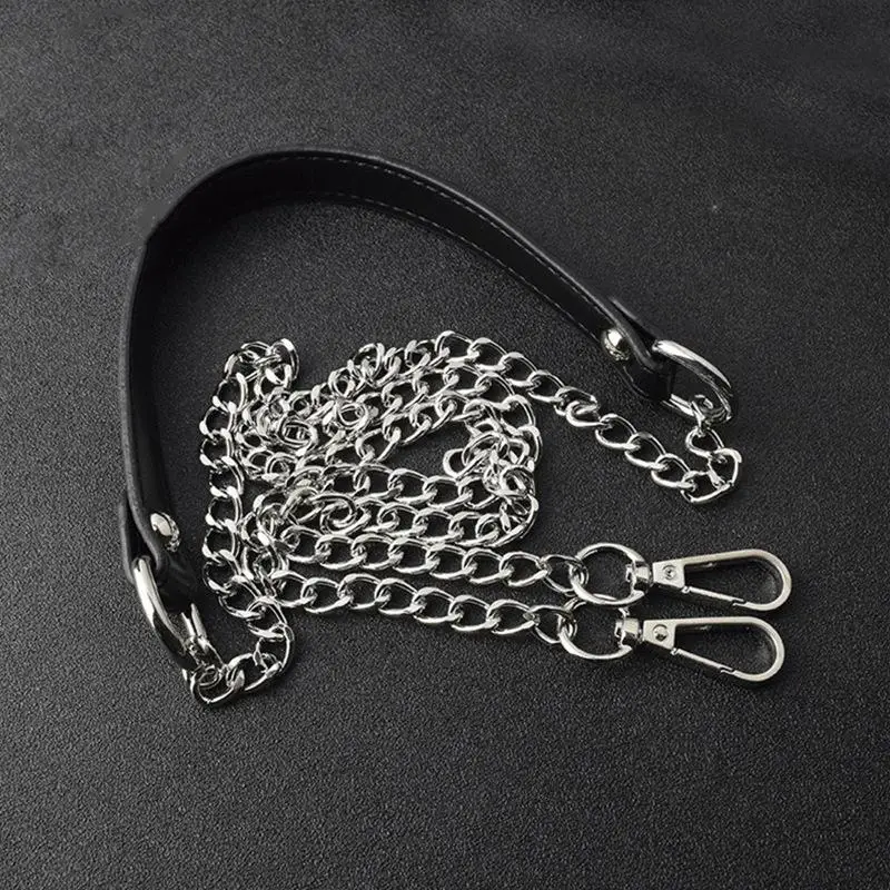 120cm Metall-Taschenkette Ersatz PU-Taschenriemen für DIY-Handtaschengriffe, Umhängetaschenriemen, Zubehör für Taschengriffe – Detail 2
