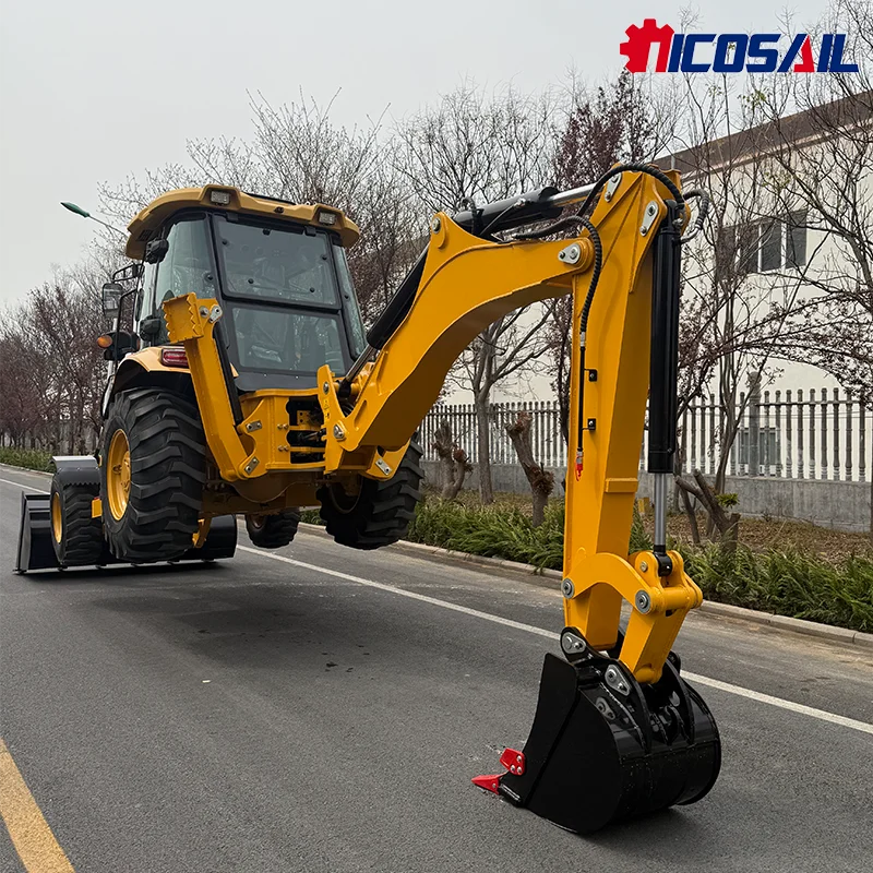 

Высокоэффективный двухколесный погрузчик с полным приводом, компактный погрузчик-экскаватор, простой в использовании