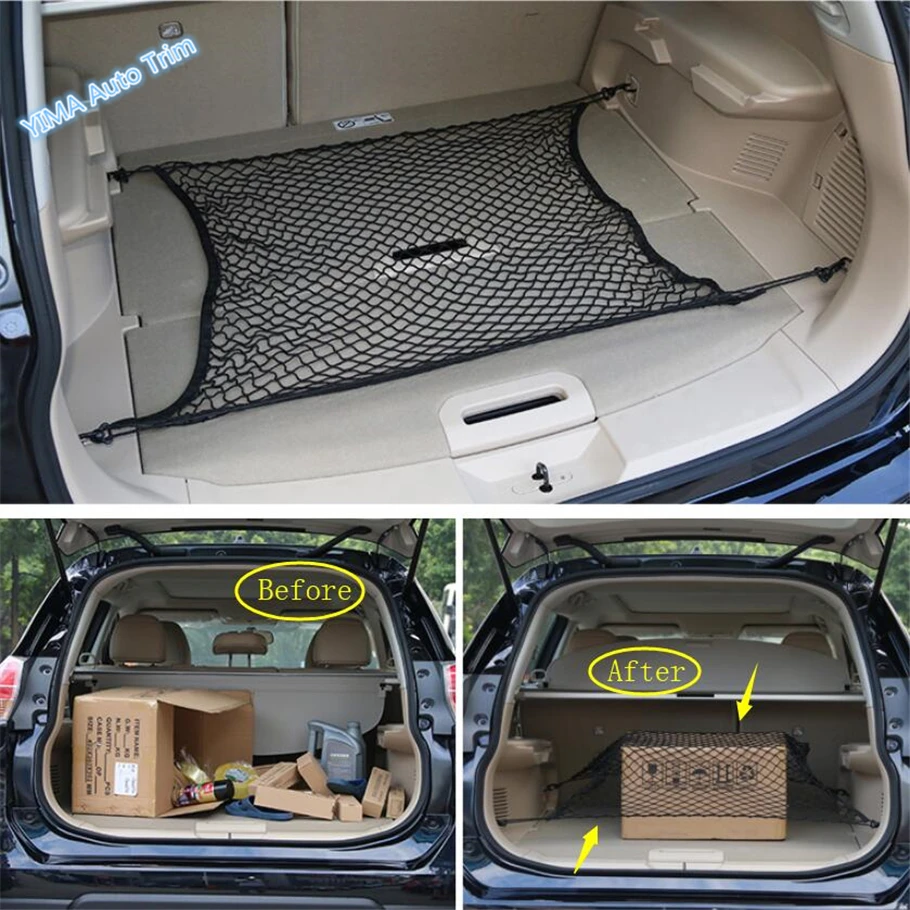 Car Trunk Rear Luggage Storage Container Cargo Mesh Net Molding For Nissan Rogue T32 / X-Trail 2014 - 2023 Interior Accessories