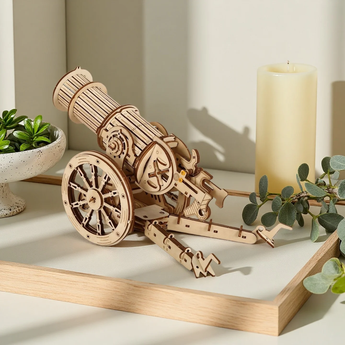 لغز آلة الحرب في العصور الوسطى من OUZEY - نموذج هجوم القلعة الخشبية ثلاثية الأبعاد، مجموعة تجميع ذاتية الصنع لهواة المراهقين والكبار 14+