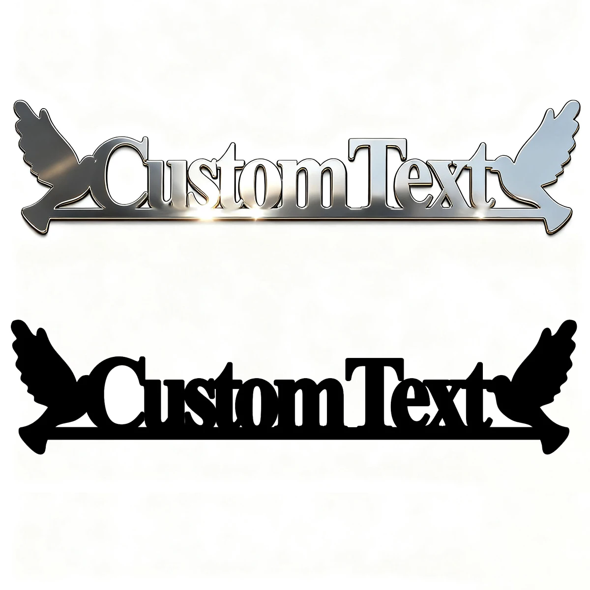 

1PC Metal Hummingbird Peace Dove 3d Stickers Custom Art Font Stainless Steel Piano Car Body Accessories DIY Decoration Jewelry