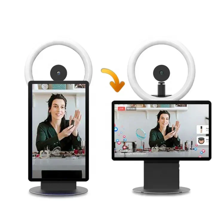 New Arrival 15.6 Inch 2K Desktop Live Broadcast Equipment Android Lcd Touch Screen Smart Live Streaming All In One Machine