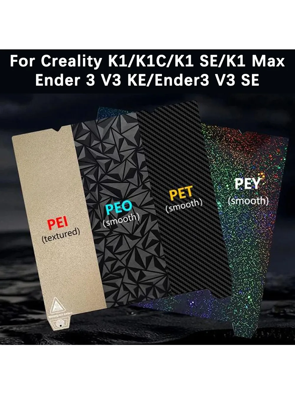 Płyta robocza 235x235mm do Creality Ender 3 KE/Ender3 SE/K1/K1C/K1 SE, teksturowana stal sprężynowa PEI/PEO, arkusz K1 Max 310x315mm — zdjęcie produktu 7